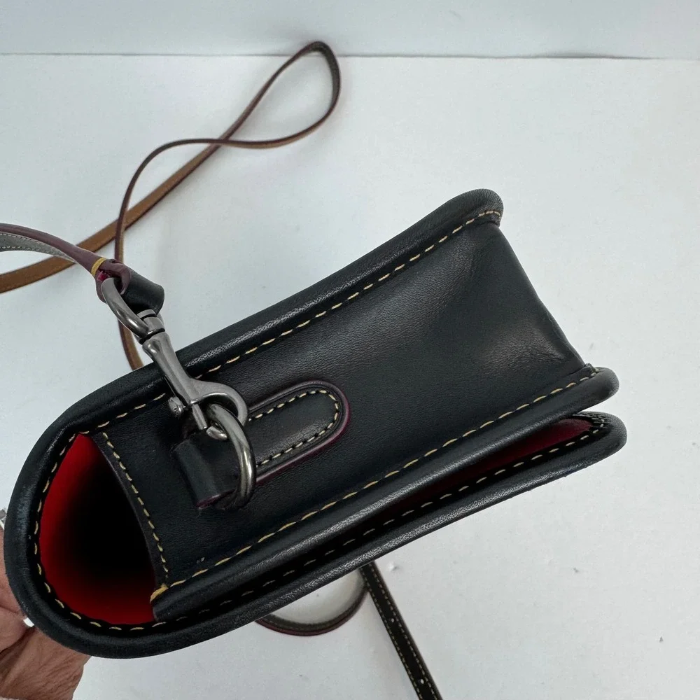 Disney x Coach Mickey Mouse Black Leather Crossbody Bag F59374 Limited Edition